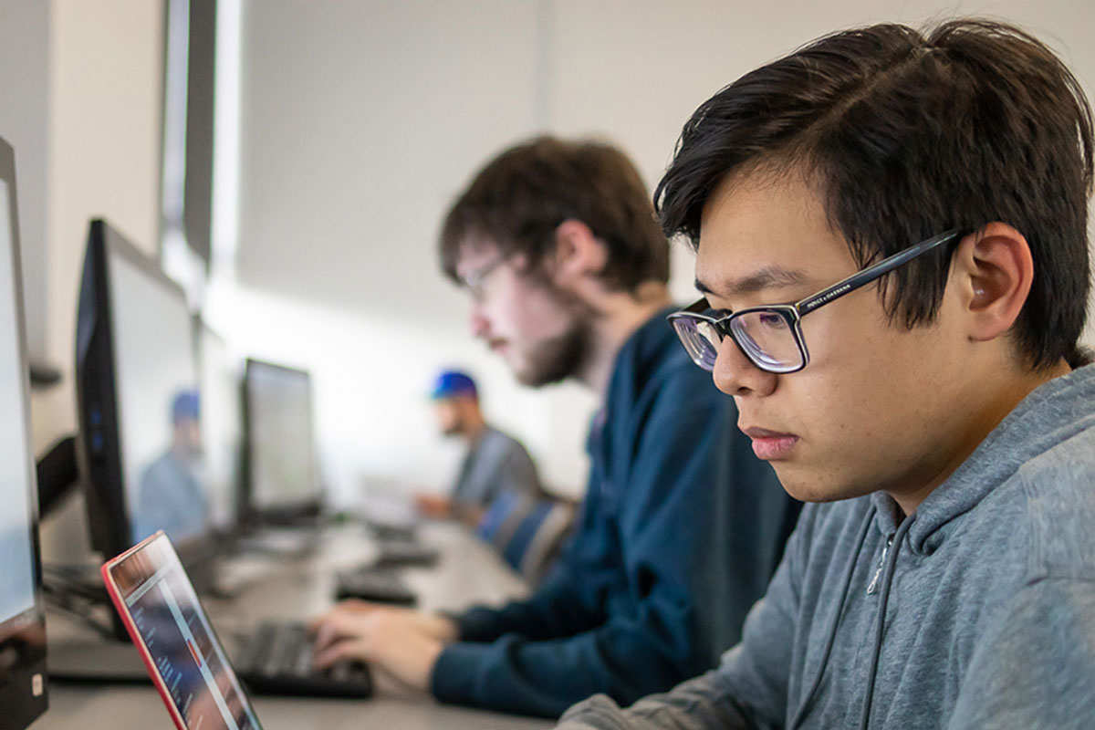 students in computer lab