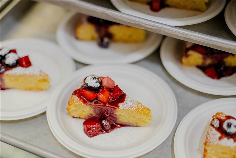 Dessert served at Community Dinner