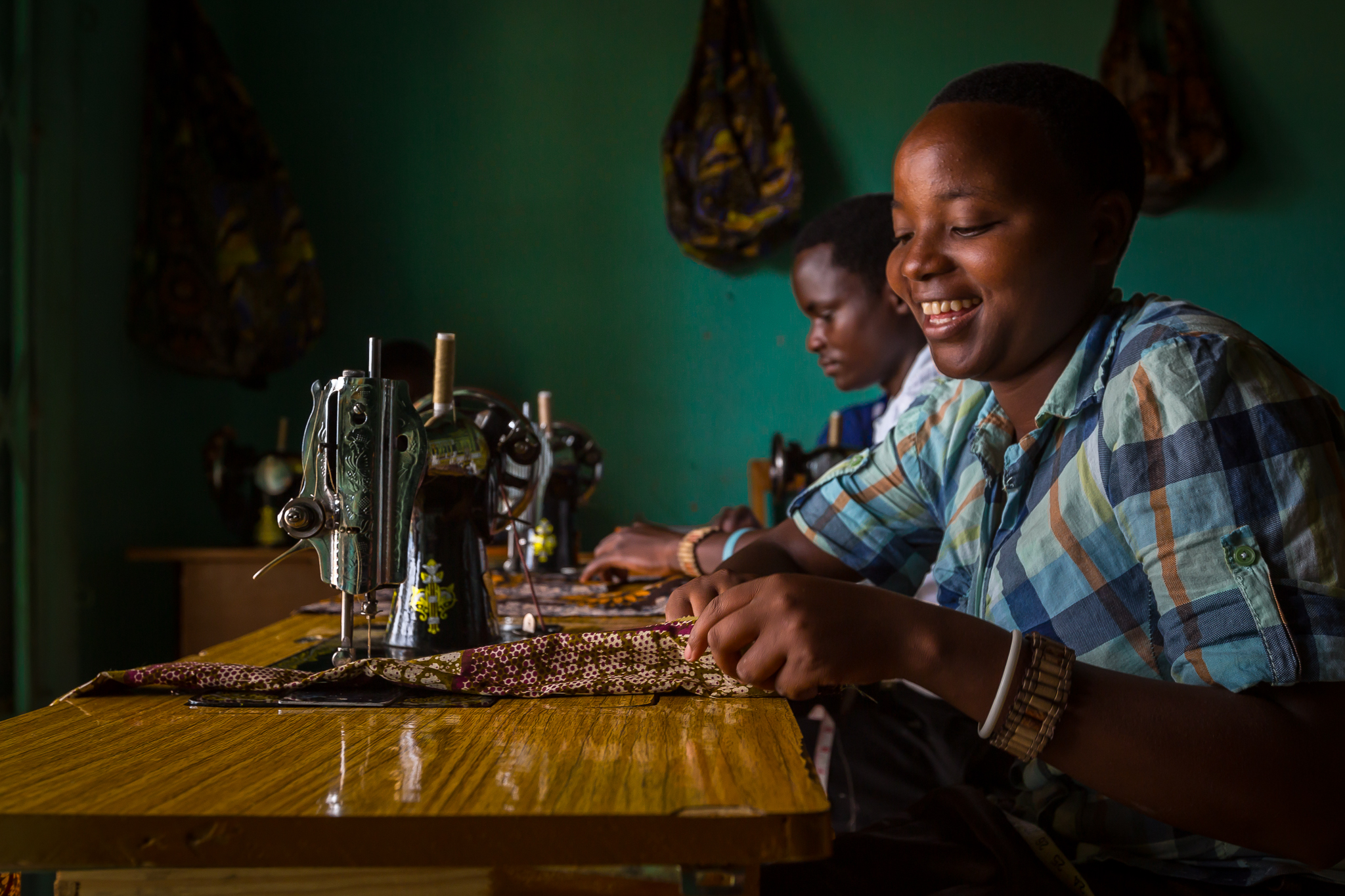 A travel photo from Cam Karsten capturing two seamstresses