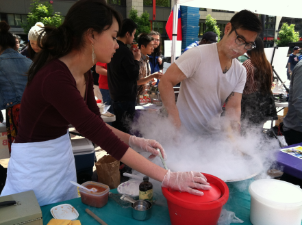 WISE club members making ice cream