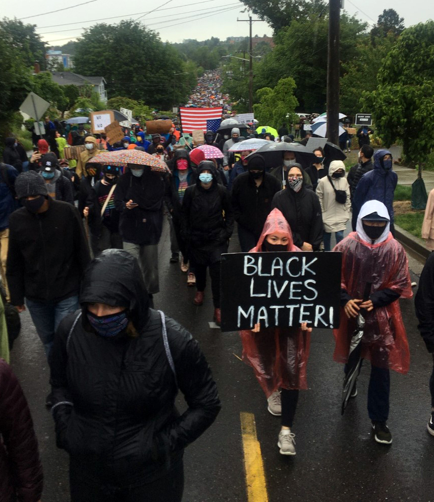 thousands marched silently in Seattle to end police violence against Black people