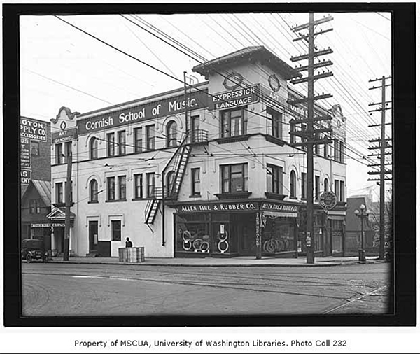  a historic image of the Booth Building when it was the Cornish School